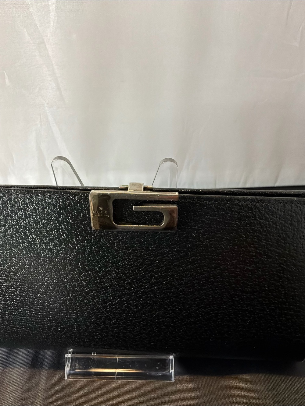 Gucci Black Leather Continental Wallet with Silver G Clasp - Picture 4 of 10